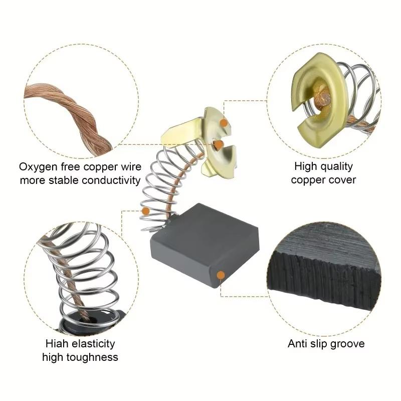50pcs Heavy-Duty Carbon Brush  - Heavy Equipment Grinder recension och pris